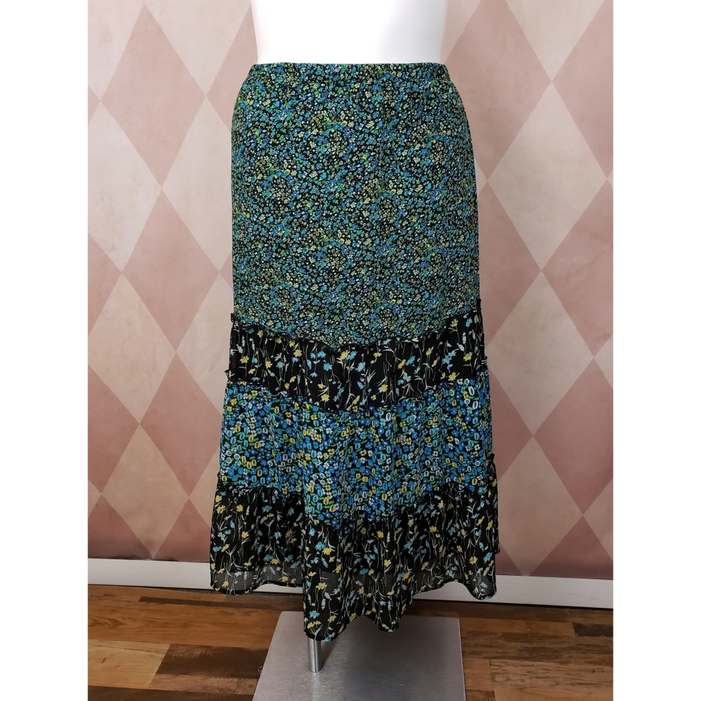Notations | Tiered Floral Skirt